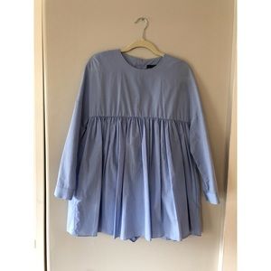 Zara Long-Sleeve Babydoll Skort Dress